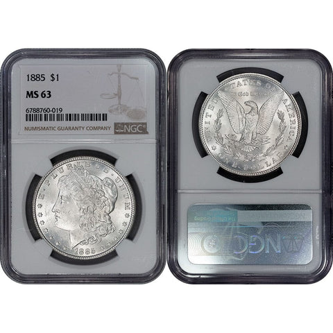 1885 Morgan Dollar - NGC MS 63 - Choice Brilliant Uncirculated