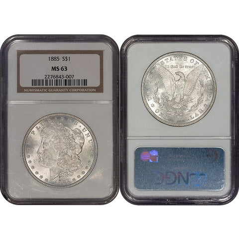 1885 Morgan Dollar - NGC MS 63 - Choice Brilliant Uncirculated