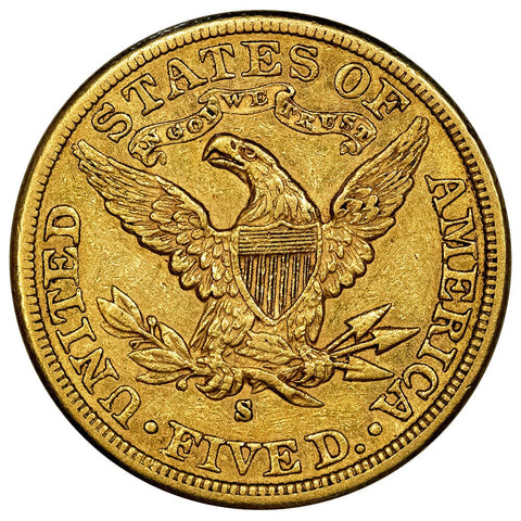 1885-S $5 Liberty Head Gold Coin - Extremely Fine