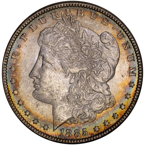 1885 Morgan Dollar - Toned Briliant Uncirculated