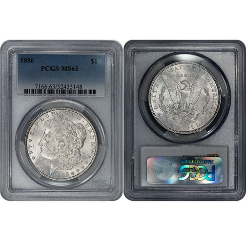 1886 Morgan Dollar - PCGS MS 63 - Choice Brilliant Uncirculated