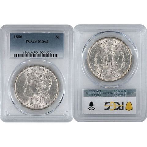 1886 Morgan Dollar - PCGS MS 63