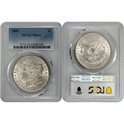 1887 Morgan Dollar - PCGS MS 62 - Choice Brilliant Uncirculated