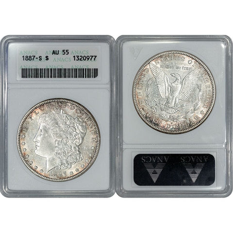 1887-S Morgan Dollar - ANACS AU 55 - About Uncirculated
