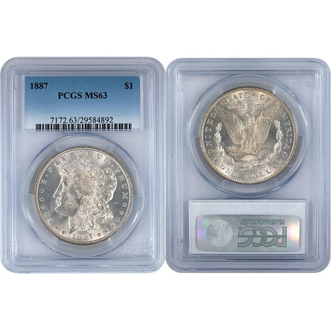 1887 Morgan Dollar - PCGS MS 63