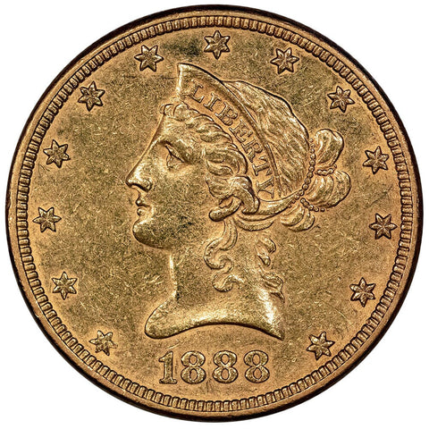 1888 $10 Liberty Gold Eagle - About Uncirculated Details (ex-jewelry)