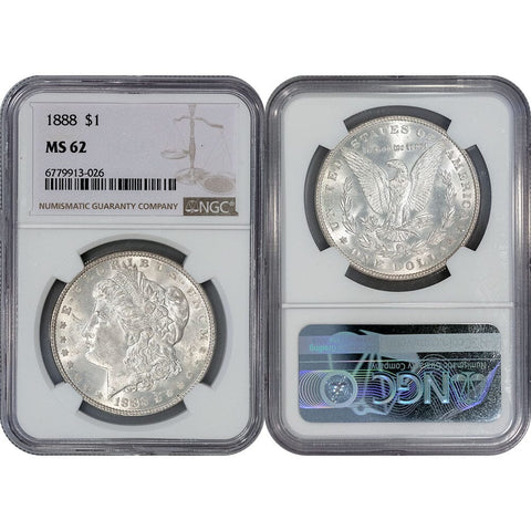 1888 Morgan Dollar - NGC MS 62 - Brilliant Uncirculated
