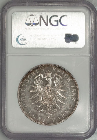 Proof 1888-A German States, Prussia Silver 5 Marks KM.512 - NGC PF 61