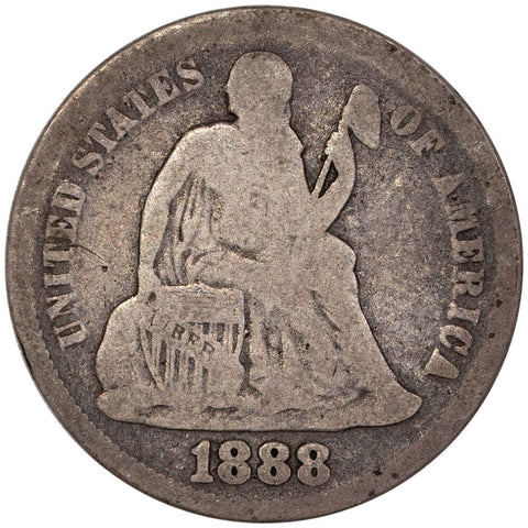 1888 Seated Liberty Dime - Good