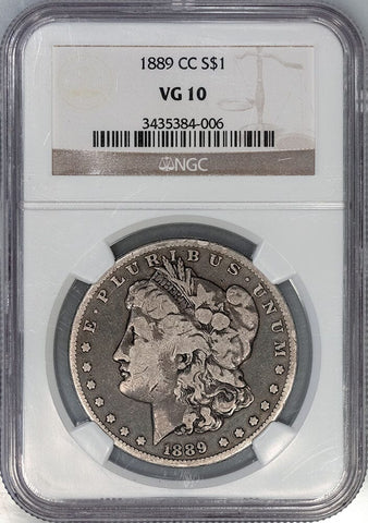 1889-CC Morgan Dollar - NGC VG 10 - Mintage of 350,000