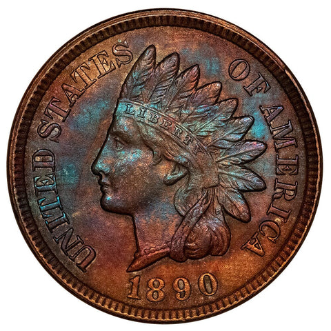 1890 Indian Head Cent - Uncirculated Brown