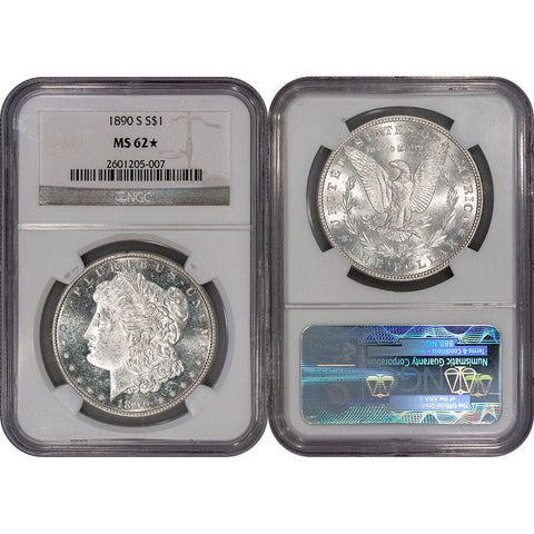 1890-S Morgan Dollar - NGC MS 62 Star - Choice Brilliant Uncirculated
