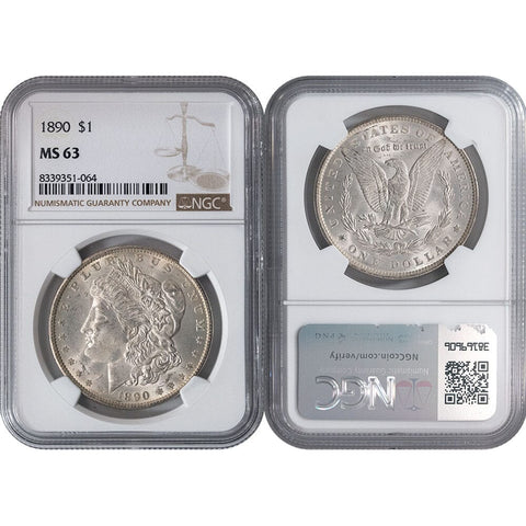 1890 Morgan Dollar - NGC MS 63 - Choice Brilliant Uncirculated