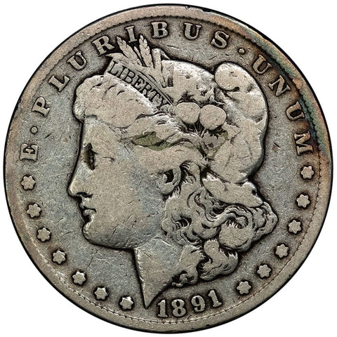1891-CC Morgan Dollar - Very Good - Carson City