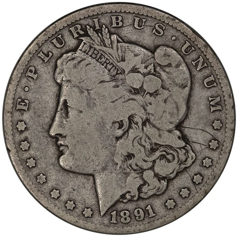 1891-CC Morgan Dollar - Very Good Details - Carson City