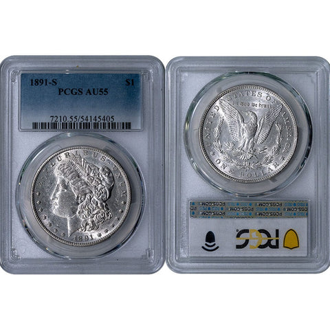 1891-S Morgan Dollar - PCGS AU 55 - About Uncirculated