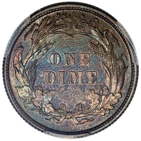 Proof 1892 Barber Dime - PCGS PR 65 - Pretty, Toned, Gem Proof