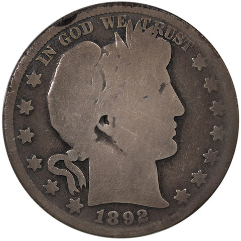 1892-O Barber Half Dollar - About Good