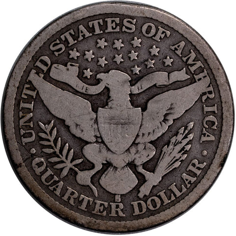 1892-S Barber Quarter - Very Good