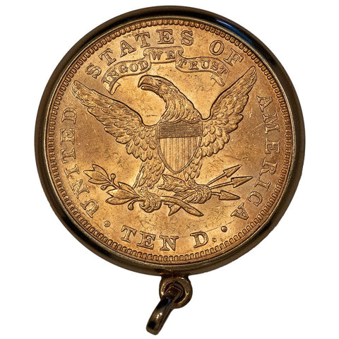 1893 $10 Liberty Gold Eagle - Brilliant Uncirculated in 14K Bezel