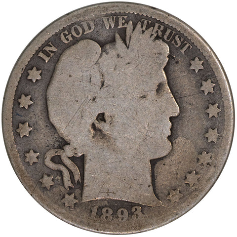 1893-S Barber Half Dollar - About Good