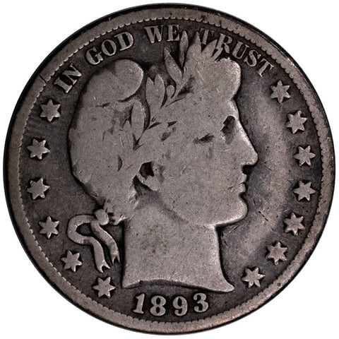 1893 Barber Half Dollar - Good