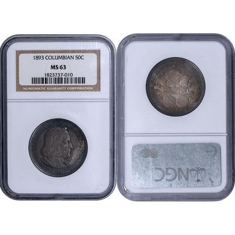1893 Columbian Silver Commemorative Half Dollar - NGC MS 63