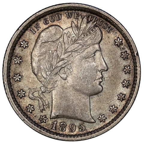 1895 Barber Quarter - About Uncirculated