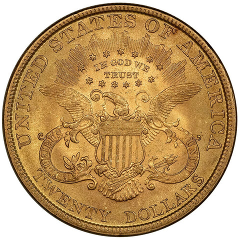 1896 $20 Liberty Double Eagle Gold Coin - Choice About Uncirculated