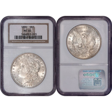 1896 Morgan Dollar - NGC MS 64 - Choice Brilliant Uncirculated