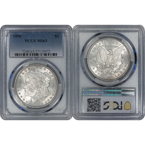 1896 Morgan Dollar - PCGS MS 63 - Choice Brilliant Uncirculated