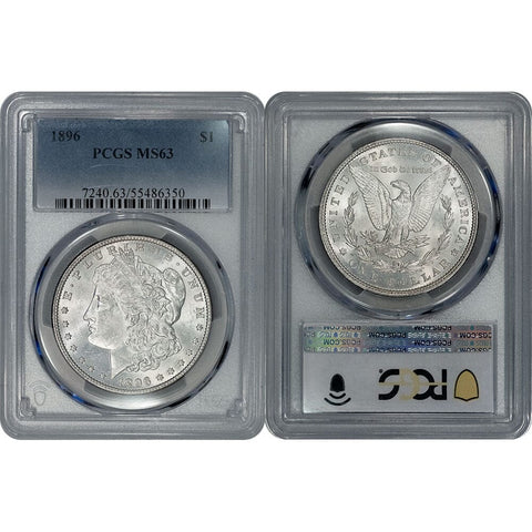 1896 Morgan Dollar - PCGS MS 63 - Choice Brilliant Uncirculated