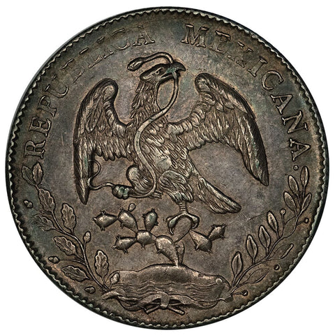 1896-ZsFZ Mexico Zacatecas Mint Cap & Rays 8 Reales - KM.377.13 - Extremely Fine+