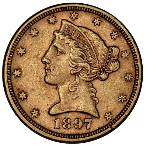 1897 $5 Liberty Head Gold - Extremely Fine