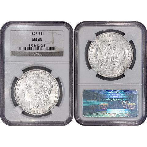 1897 Morgan Dollar - NGC MS 63 - Choice Brilliant Uncirculated