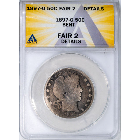 1897-O Barber Half Dollar - ANACS Fair 2 Details