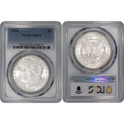 1898 Morgan Dollar - PCGS MS 65 - Gem Brilliant Uncirculated