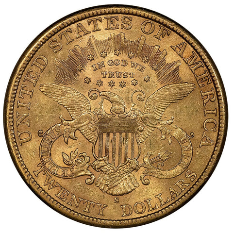 1898-S $20 Liberty Double Eagle Gold Coin - Extremely Fine