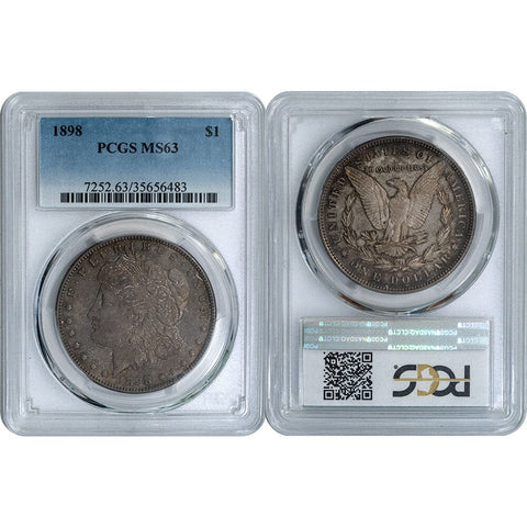 1898 Morgan Dollar - PCGS MS 63 - Choice Toned Uncirculated