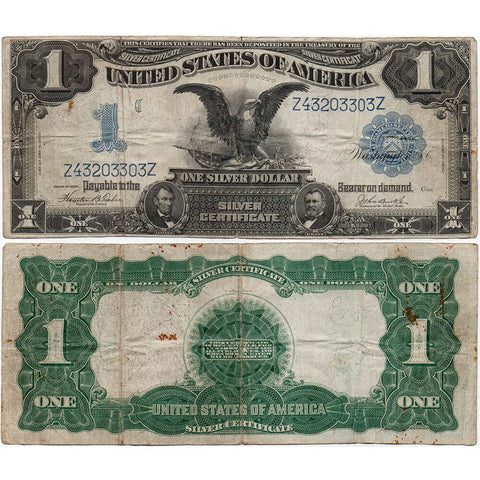 1899 Black Eagle $1 Silver Certificate Fr. 233 - Net Very Good (Rust)