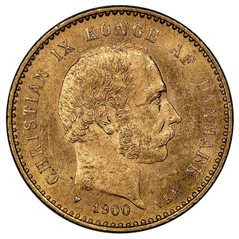 Denmark - 1900(h) VBP;HC 10 Kroner Gold - KM.790.2 - About Uncirculated