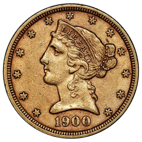 1900 $5 Liberty Head Gold - Extremely Fine+