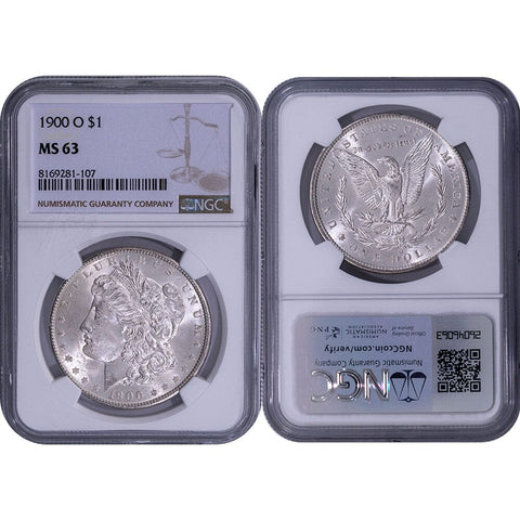 1900-O Morgan Dollar - NGC MS 63 - Choice Brilliant Uncirculated