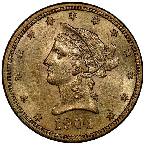 1901 $10 Liberty Gold Eagle - Choice About Uncirculated