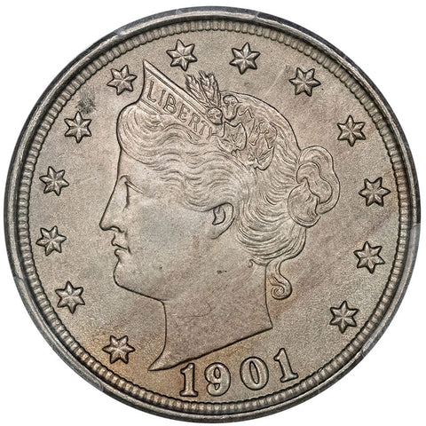1901 Liberty Head V Nickel - PCGS MS 65 - Gem Brilliant Uncirculated