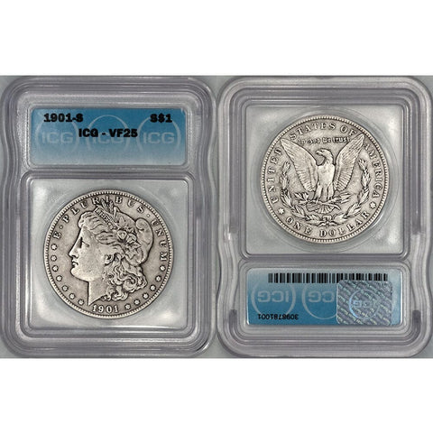 1901-S Morgan Dollar - ICG VF 25 - Very Fine