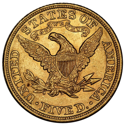 1902 $5 Liberty Head Gold Coin - About Uncirculated