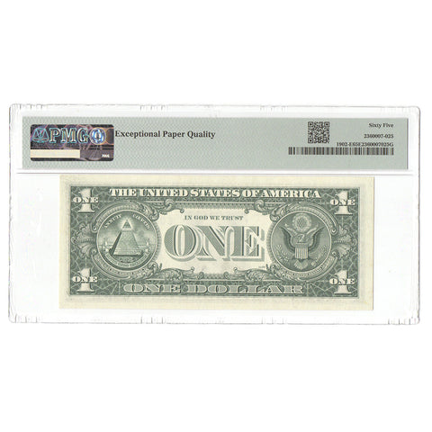 1963-B $1 Barr Signature Chicago Federal Reserve Note - Fr. 1902-G - PMG 65 EPQ