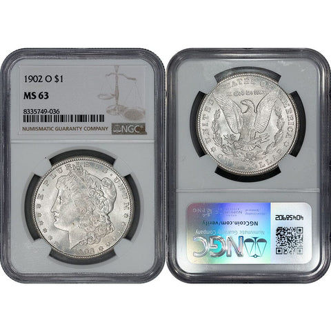 1902-O Morgan Dollar - NGC MS 63 - Choice Brilliant Uncirculated