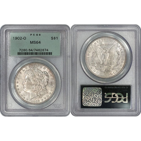 1902-O Morgan Dollar - PCGS MS 64 OGH - Choice Brilliant Uncirculated